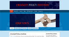 Desktop Screenshot of crockettpolicy.org